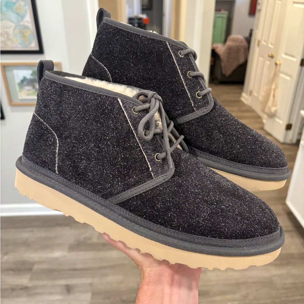 UGG Neumel Shaggy Suede “Smoke Grey” Men’s Size 9-13 Chukka Boots NEW | 1158219